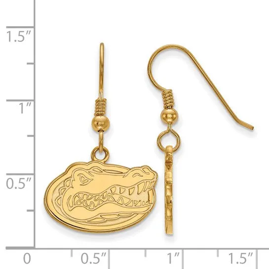 Earrings Shop IDC estore Sterling Silver Goldplated LogoArt University of Florida Gator Small Dangle Wire Earrings Earrings Shop IDC estore Sterling Silver Goldplated LogoArt University of Florida Gator Small Dangle Wire Earrings