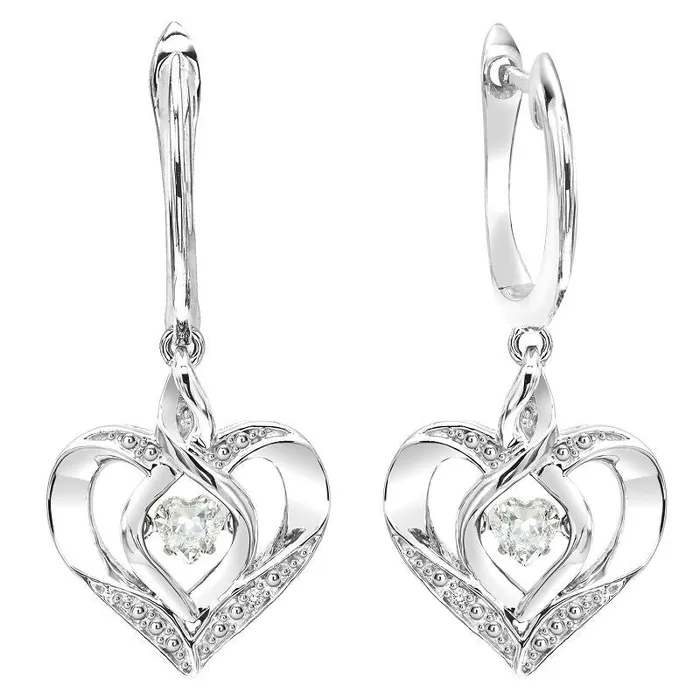 Earrings Silver Diamond Created White Topez Earring Gems One