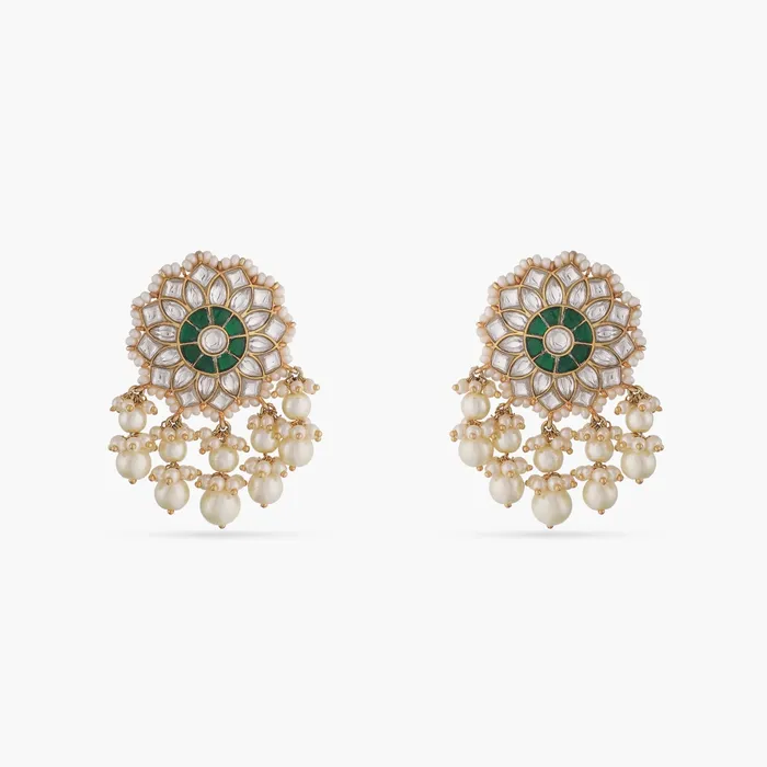Earrings SILVER Mukta Jadau Silver Earrings