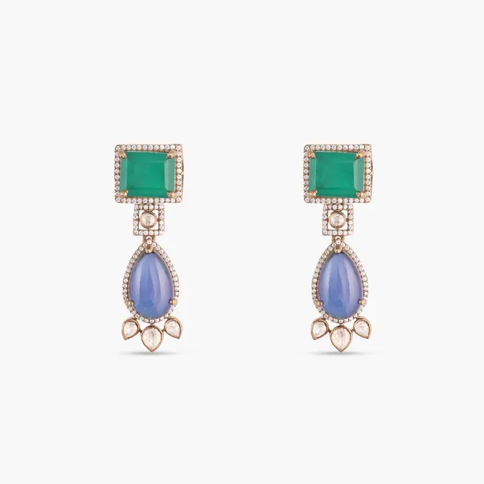Earrings SILVER Vibrant Moissanite Silver Drop Earrings
