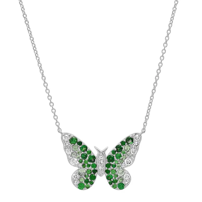 Eriness Jewelry Necklaces Ombre Butterfly Necklace