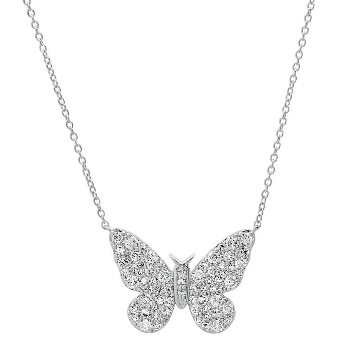 Eriness Jewelry Necklaces Ombre Butterfly Necklace