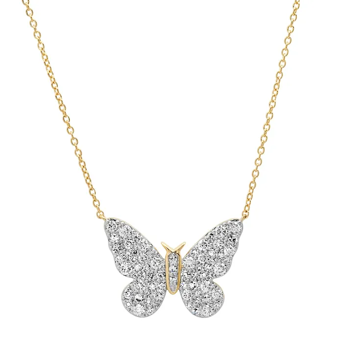 Eriness Jewelry Necklaces Ombre Butterfly Necklace