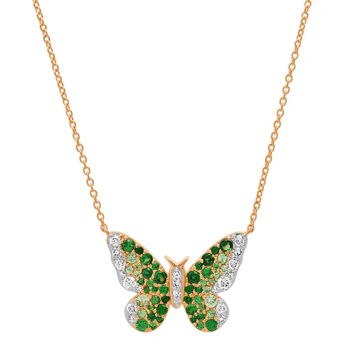 Eriness Jewelry Necklaces Ombre Butterfly Necklace