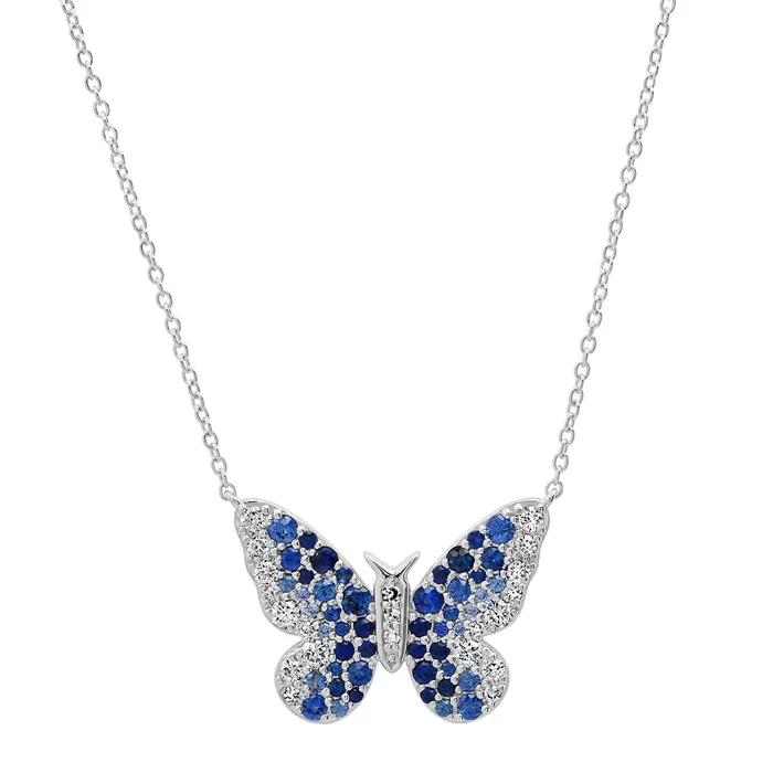 Eriness Jewelry Necklaces Ombre Butterfly Necklace