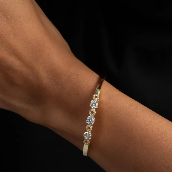 Ethereal Gold Plated CZ Silver Bracelet SILVER Bracelets