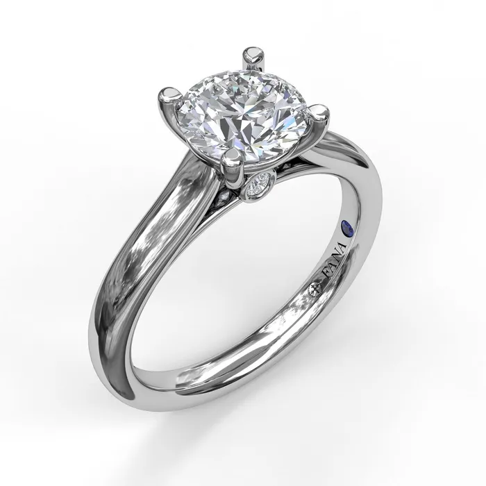 FANA Classic Solitaire With Peek A Boo Diamond Ring Setting International Diamond Center Rings FANA Classic Solitaire With Peek A Boo Diamond Ring Setting International Diamond Center Rings