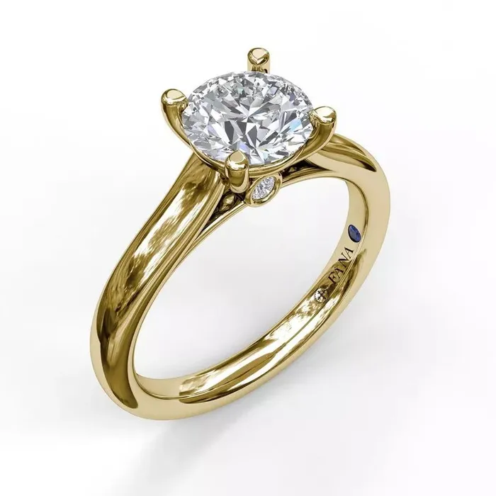 FANA Classic Solitaire With Peek A Boo Diamond Ring Setting International Diamond Center Rings
