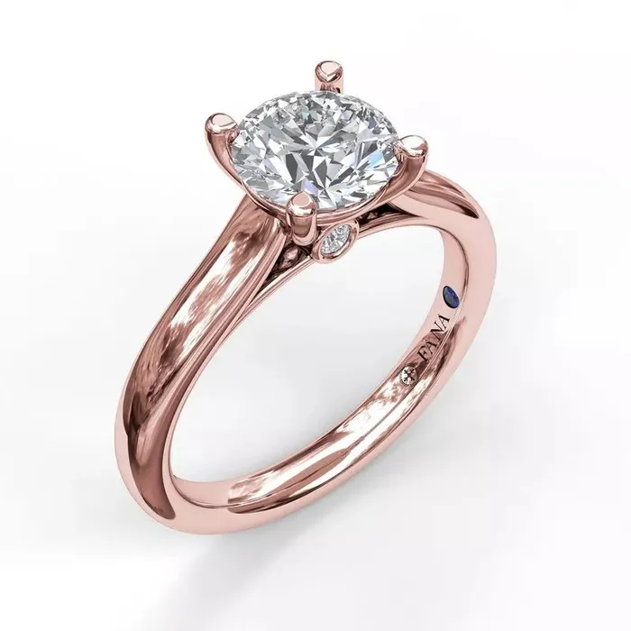 FANA Classic Solitaire With Peek A Boo Diamond Ring Setting International Diamond Center Rings