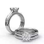 FANA Classic Solitaire With Peek A Boo Diamond Ring Setting International Diamond Center Rings
