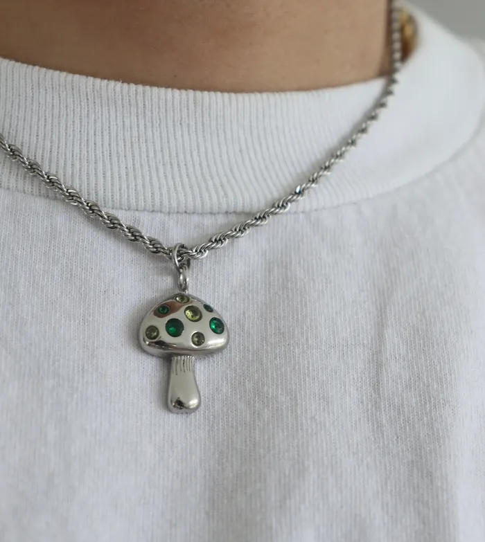 Fashion Jewelry by Yordy Necklaces Greens Shroom Necklace Fashion Jewelry by Yordy Necklaces Greens Shroom Necklace