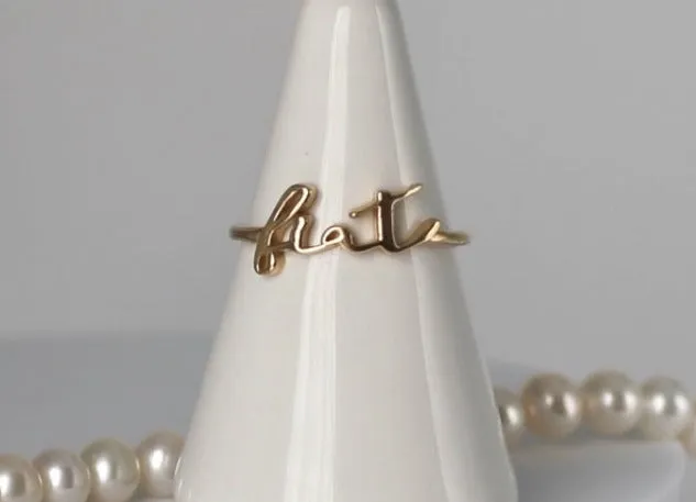 Fiat Ring in 14k Gold The Little Catholic Rings