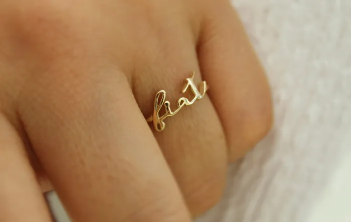Fiat Ring in 14k Gold The Little Catholic Rings Fiat Ring in 14k Gold The Little Catholic Rings