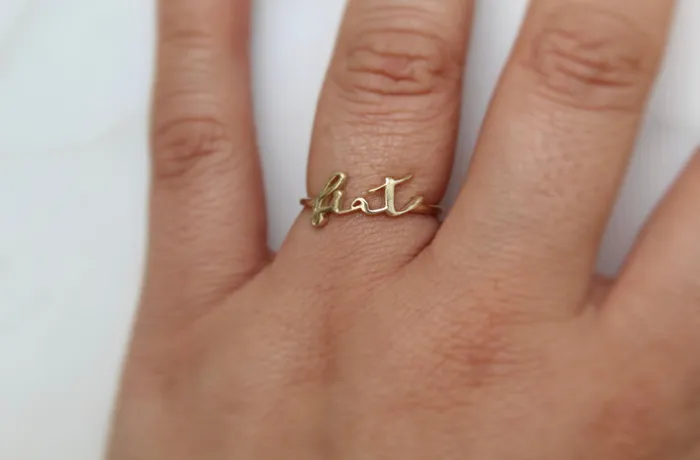 Fiat Ring in 14k Gold The Little Catholic Rings Fiat Ring in 14k Gold The Little Catholic Rings