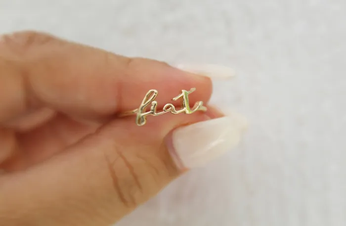 Fiat Ring in 14k Gold The Little Catholic Rings Fiat Ring in 14k Gold The Little Catholic Rings