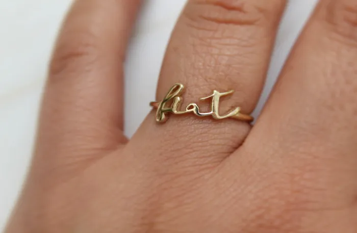 Fiat Ring in 14k Gold The Little Catholic Rings Fiat Ring in 14k Gold The Little Catholic Rings