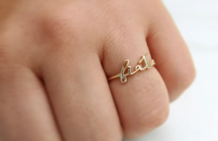 Fiat Ring in 14k Gold The Little Catholic Rings Fiat Ring in 14k Gold The Little Catholic Rings