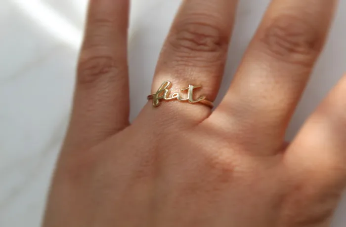 Fiat Ring in 14k Gold The Little Catholic Rings Fiat Ring in 14k Gold The Little Catholic Rings