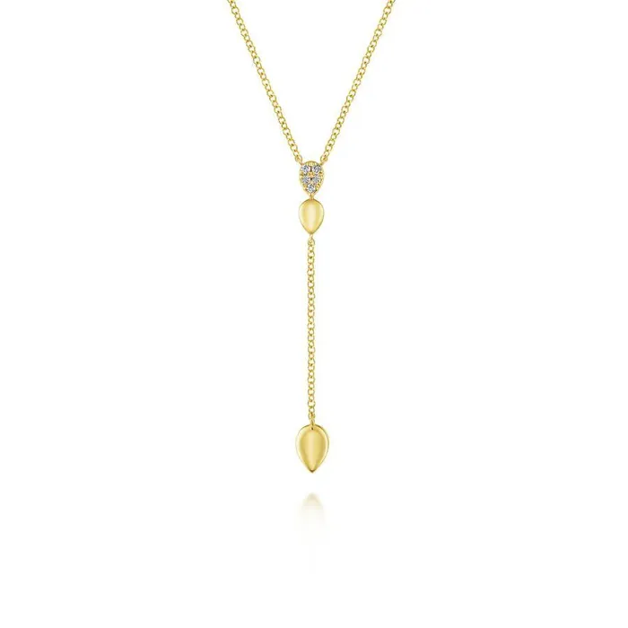Gabriel Co Contemporary Yellow Gold Necklace 003 CTW International Diamond Center Necklaces Gabriel Co Contemporary Yellow Gold Necklace 003 CTW International Diamond Center Necklaces