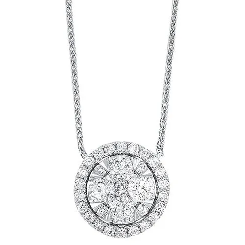 Gems One Necklaces Diamond Starburst Eternity Circle Cluster Pendant Necklace In 14k White Gold 12 Ctw Gems One Necklaces Diamond Starburst Eternity Circle Cluster Pendant Necklace In 14k White Gold 12 Ctw