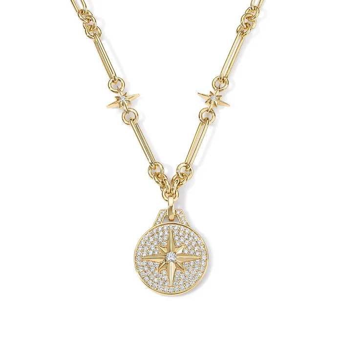Gold and Diamond North Star Necklace SG Fine Necklaces