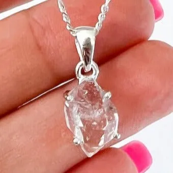 Herkimer Diamond Sterling Silver Necklace Magic Crystals Necklaces