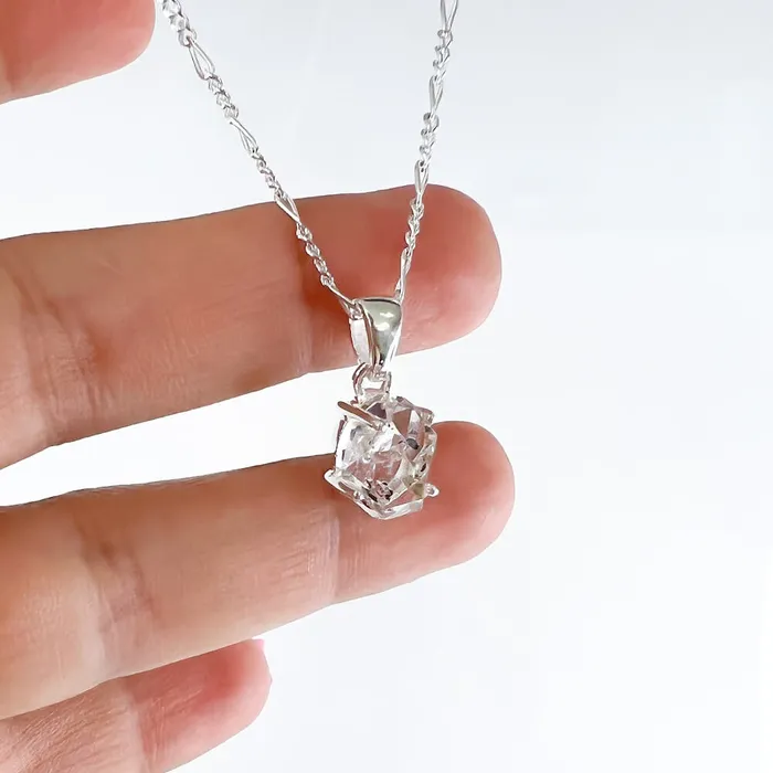Herkimer Diamond Sterling Silver Necklace Magic Crystals Necklaces