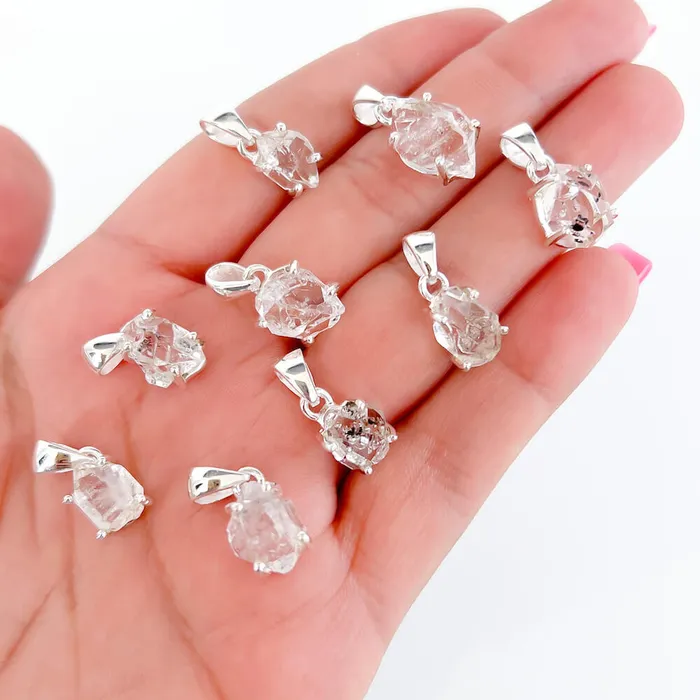 Herkimer Diamond Sterling Silver Necklace Magic Crystals Necklaces