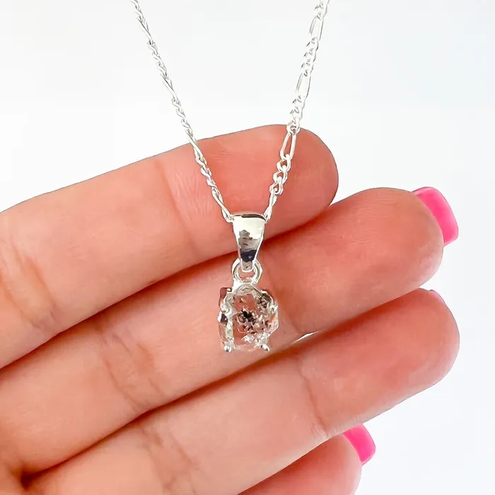 Herkimer Diamond Sterling Silver Necklace Magic Crystals Necklaces