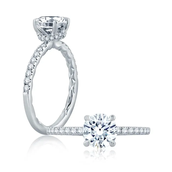 International Diamond Center AJAFFE Classics Round Diamond Engagement Ring Setting 028 ctw Rings