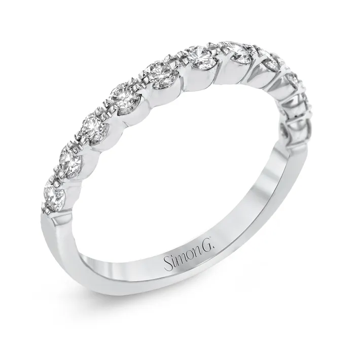International Diamond Center PreStyled Sets Simon G Eternity Wedding Band in 18k Gold with Diamonds International Diamond Center PreStyled Sets Simon G Eternity Wedding Band in 18k Gold with Diamonds