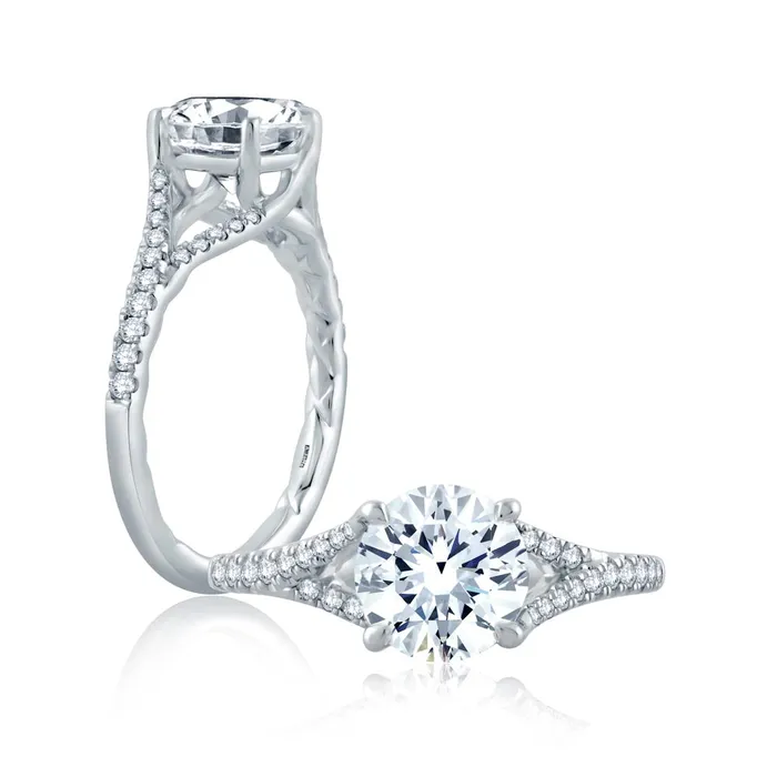 International Diamond Center Rings AJAFFE Seasons of Love Round Diamond Engagement Ring Setting 019 ctw