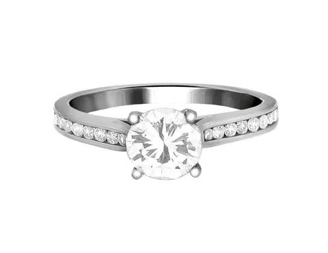 International Diamond Center Rings Complete Rings White Gold with 082 CTW Round Diamond Diamond Center Stone Classic Engagement Ring International Diamond Center Rings Complete Rings White Gold with 082 CTW Round Diamond Diamond Center Stone Classic Engagement Ring