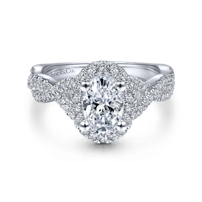 International Diamond Center Rings Gabriel Contemporary Collection White Gold Halo Engagement Ring 042 CTW International Diamond Center Rings Gabriel Contemporary Collection White Gold Halo Engagement Ring 042 CTW