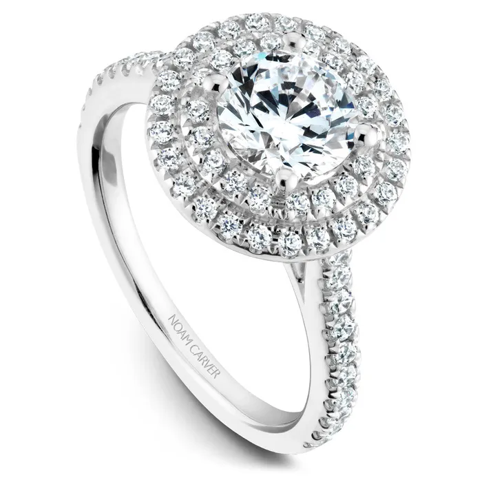 International Diamond Center Rings Noam Carver White Gold Diamond Engagement Ring Setting with Double Halo 051 CTW International Diamond Center Rings Noam Carver White Gold Diamond Engagement Ring Setting with Double Halo 051 CTW