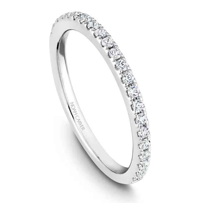 International Diamond Center Rings Noam Carver White Gold Diamond Engagement Ring Setting with Double Halo 051 CTW