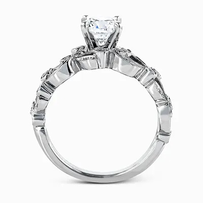 International Diamond Center Rings Simon G Round Cut Trellis Design Engagement Ring Setting 032CTW