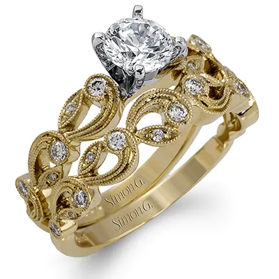 International Diamond Center Rings Simon G Round Cut Trellis Design Engagement Ring Setting 032CTW