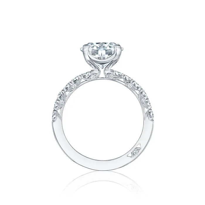 International Diamond Center Rings Tacori 18k White Gold Petite Crescent Round Diamond Engagement Ring Setting 057 CTW International Diamond Center Rings Tacori 18k White Gold Petite Crescent Round Diamond Engagement Ring Setting 057 CTW