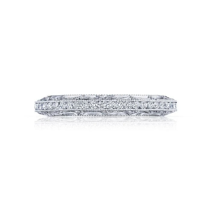 International Diamond Center Rings Tacori 18k White Gold Reverse Crescent Diamond Wedding Band 036 CTW International Diamond Center Rings Tacori 18k White Gold Reverse Crescent Diamond Wedding Band 036 CTW