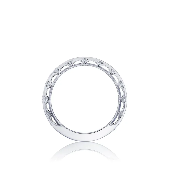 International Diamond Center Rings Tacori 18k White Gold Reverse Crescent Diamond Wedding Band 036 CTW International Diamond Center Rings Tacori 18k White Gold Reverse Crescent Diamond Wedding Band 036 CTW