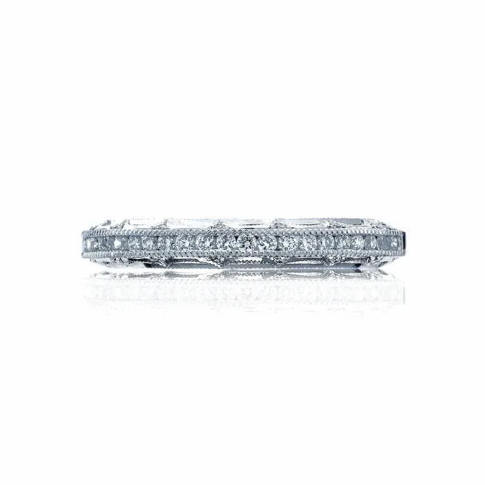 International Diamond Center Rings Tacori 18k White Gold Reverse Crescent Diamond Wedding Band 05 CTW International Diamond Center Rings Tacori 18k White Gold Reverse Crescent Diamond Wedding Band 05 CTW