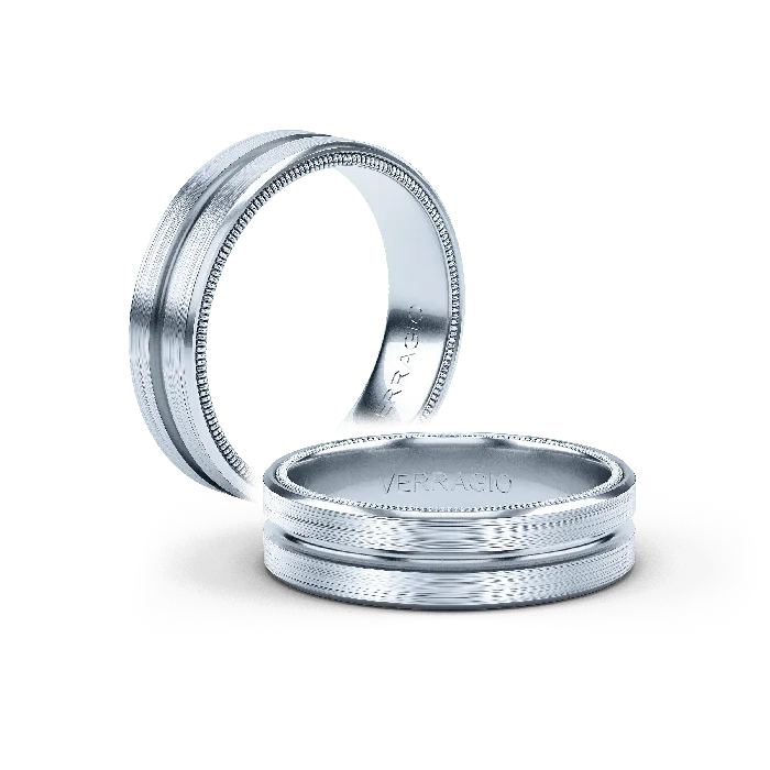 International Diamond Center Rings Verragio Mens Band VW6121Platinum