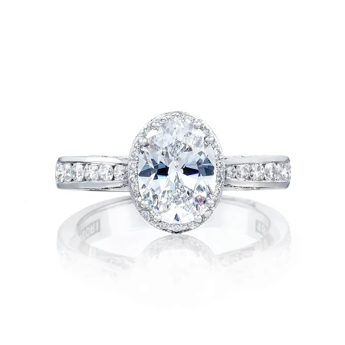 International Diamond Center Tacori 18k White Gold Dantela Oval Diamond Engagement Ring Setting 051 CTW Rings International Diamond Center Tacori 18k White Gold Dantela Oval Diamond Engagement Ring Setting 051 CTW Rings