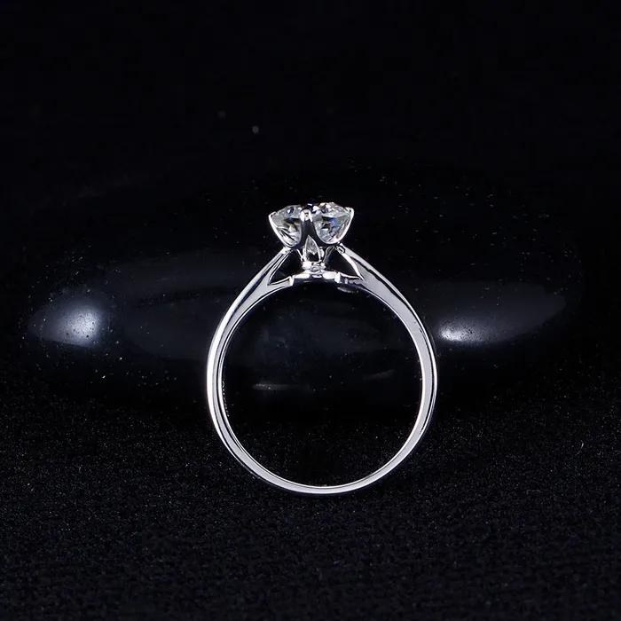 Luxus Moissanite Rings Jewelry Rings 14k White Gold Octagon Cut Solitaire Moissanite Ring 1ct