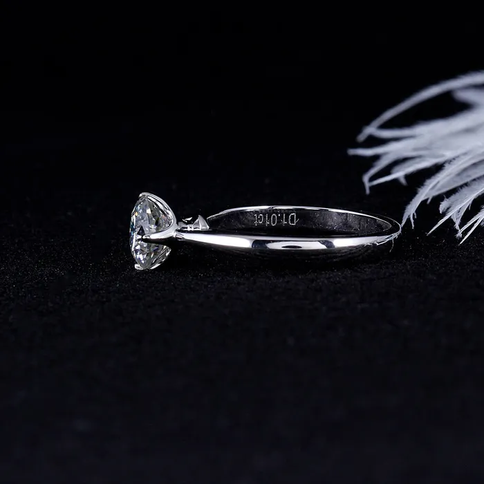 Luxus Moissanite Rings Jewelry Rings 14k White Gold Octagon Cut Solitaire Moissanite Ring 1ct