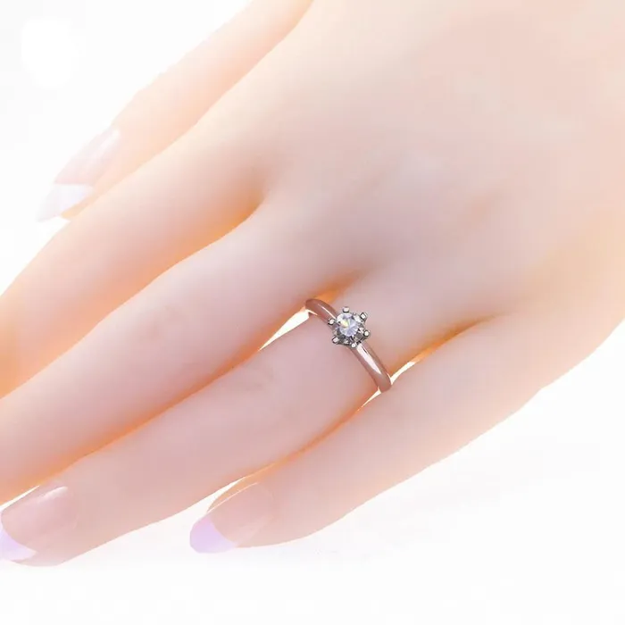 Luxus Moissanite Rings Jewelry White Gold Plated Silver Moissanite Ring 05ct multiple colors Rings