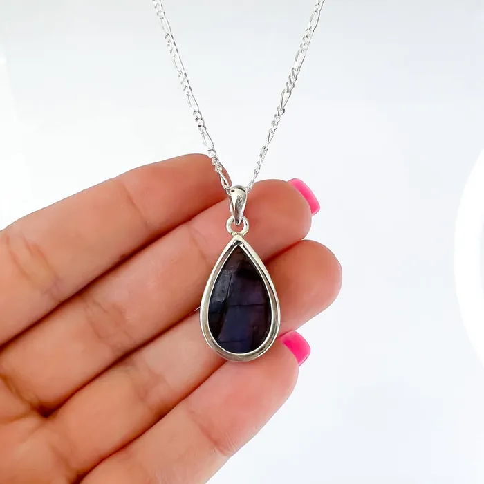 Magic Crystals Necklaces Labradorite Sterling 925 Silver Necklace