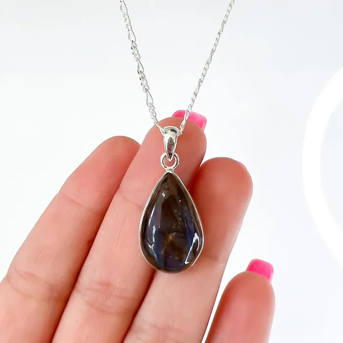 Magic Crystals Necklaces Labradorite Sterling 925 Silver Necklace