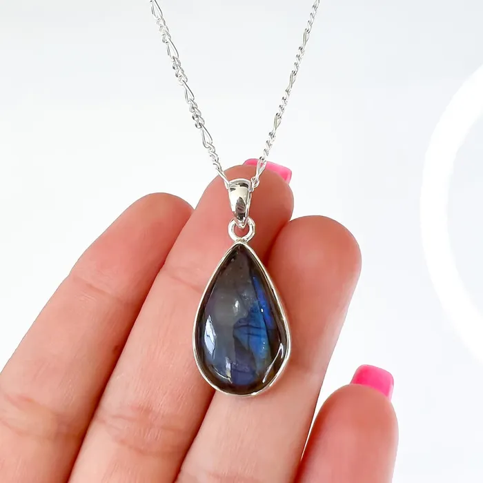Magic Crystals Necklaces Labradorite Sterling 925 Silver Necklace